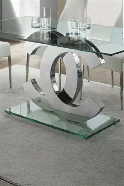 chanel glass table|coco Chanel coffee table.